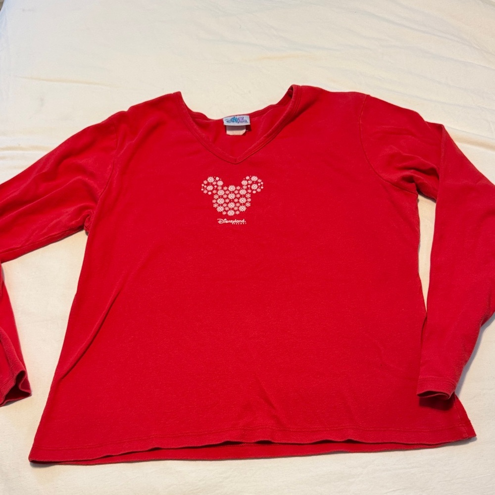 Disney Red Long Sleeve Womens t shirt